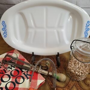 Corningware P-19 Blue Cornflower Oval Platter Tray